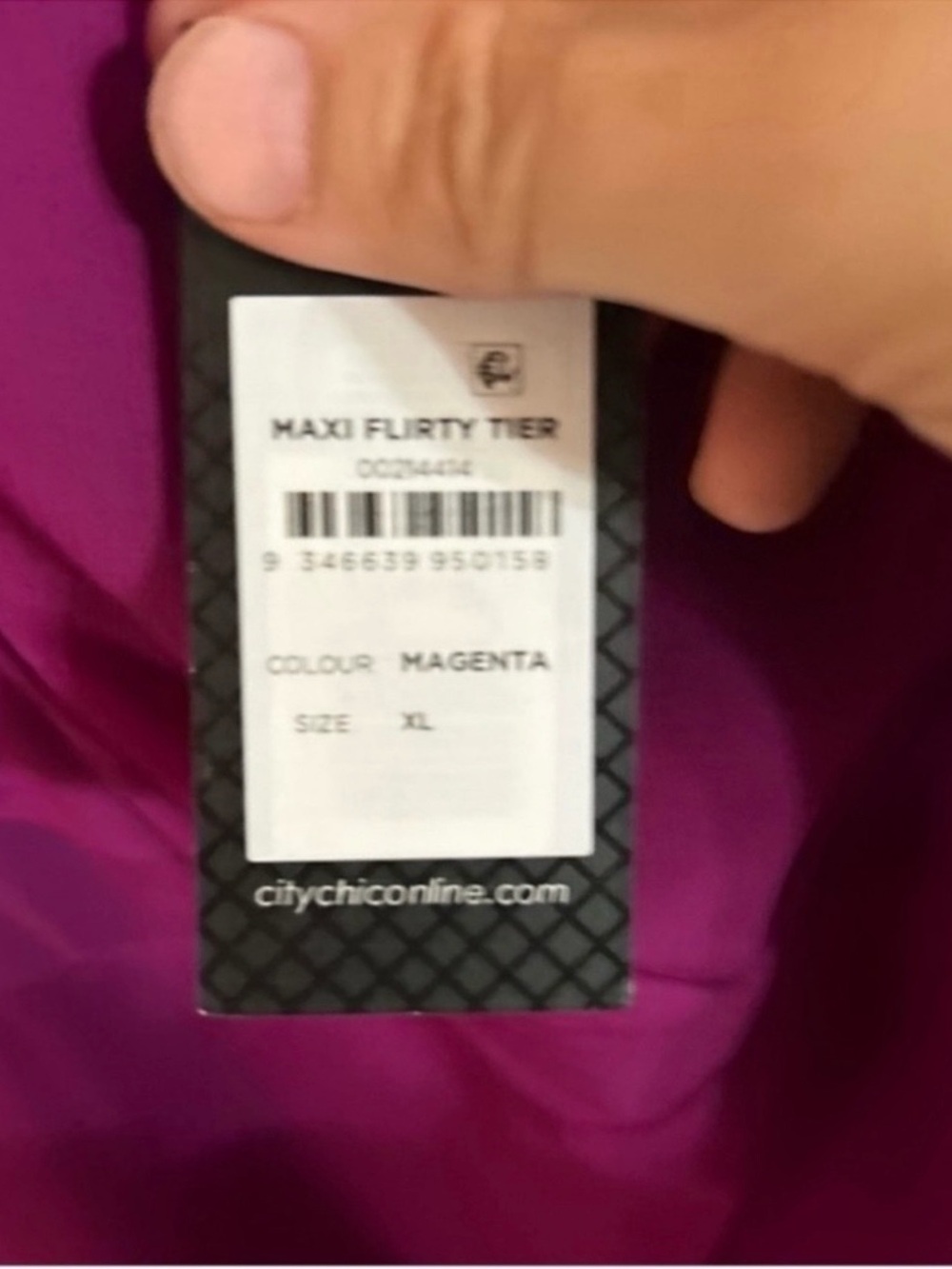 NWT City Chic Size Plus High Low Size XL Magenta Flirty Tiere Maxi Dress - Picture 10 of 11